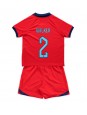 Billige England Kyle Walker #2 Bortedraktsett Barn VM 2022 Kortermet (+ Korte bukser)